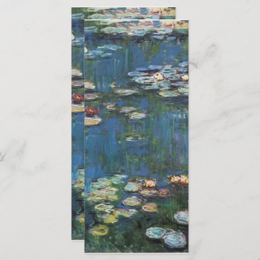 Water lilies by Claude Monet,impressionist painter (Front/Back)