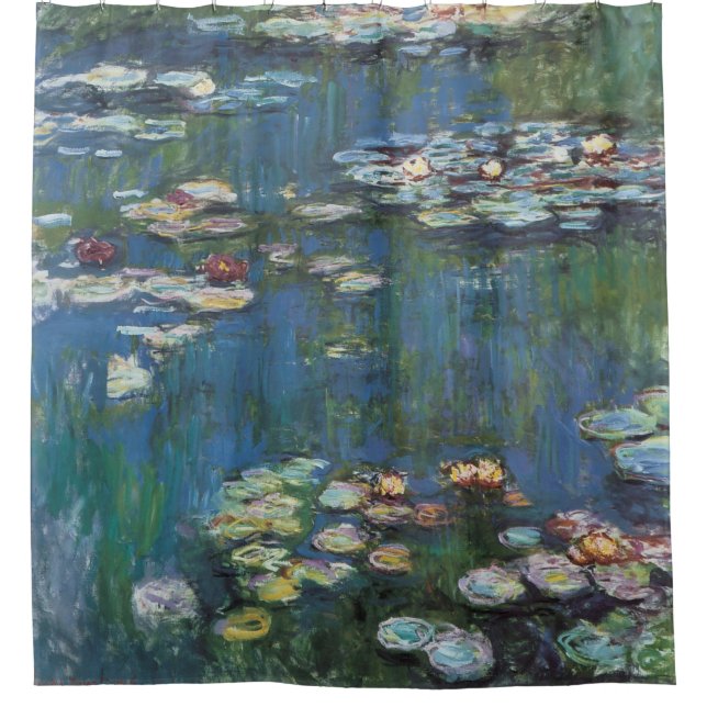Water lilies by Claude Monet,impressionist painter Shower Curtain (Front)