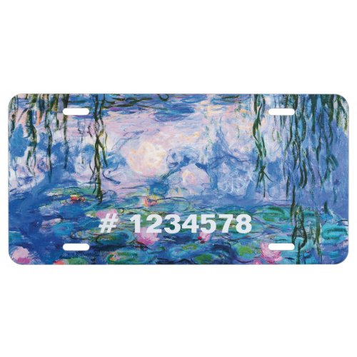 Water Lilies by Claude Monet License Plate