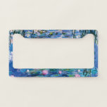 Water Lilies by Claude Monet  License Plate Frame<br><div class="desc">Water Lilies by Claude Monet. 
Please visit my store for more interesting design and more color choice => zazzle.com/iwheels*</div>