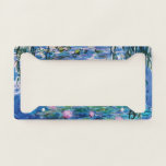 Water Lilies by Claude Monet  License Plate Frame<br><div class="desc">Water Lilies by Claude Monet. 
Please visit my store for more interesting design and more color choice => zazzle.com/iwheels*</div>