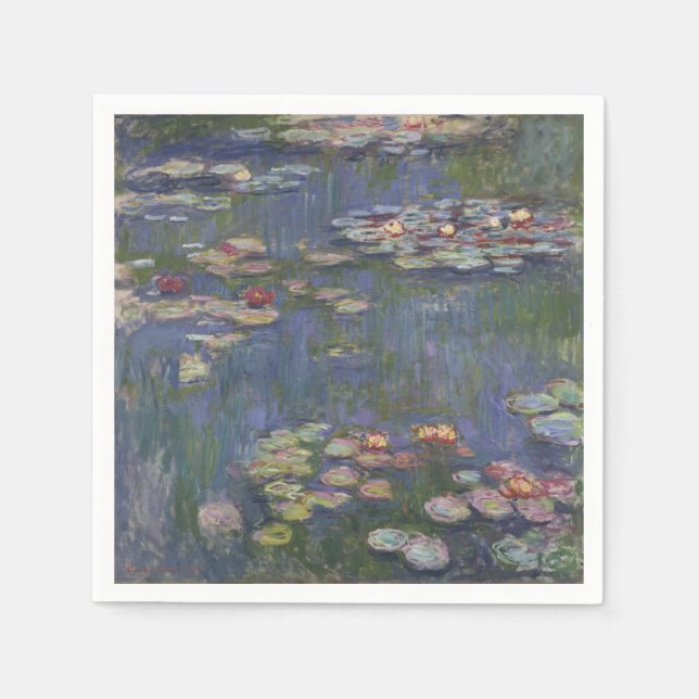 Water Lilies by Claude Monet Paper Napkins (Front)