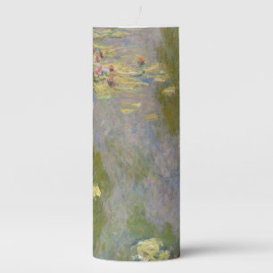 Water Lilies by Claude Monet Pillar Candle