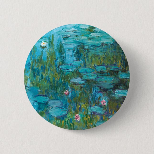 Water Lilies by Claude Monet Pinback Button (Front)