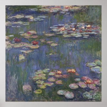 Water Lilies By Claude Monet Poster by Amazing_Posters at Zazzle
