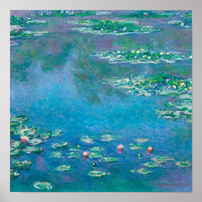 Water Lilies by Claude Monet Poster (Front)
