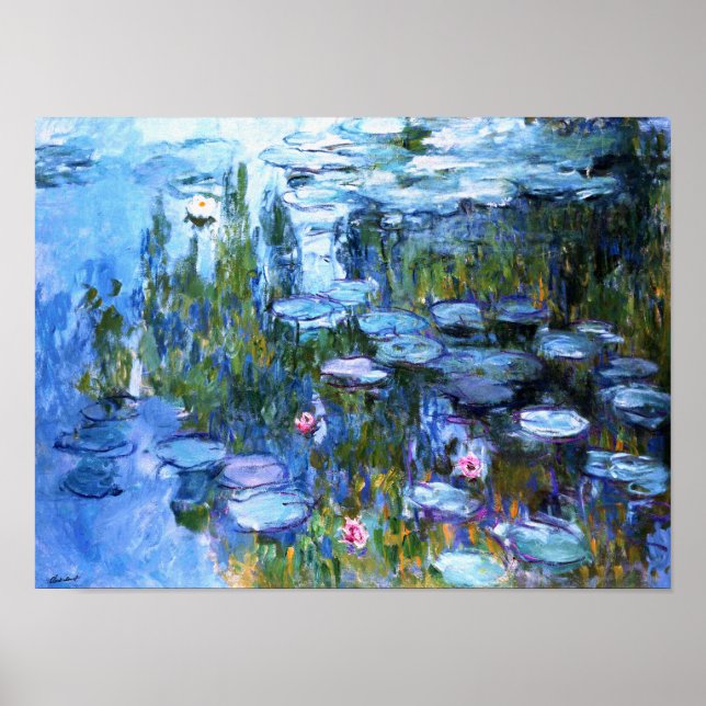 Water Lilies by Claude Monet Poster (Front)