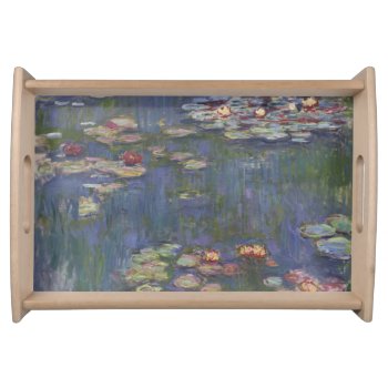 Water Lilies By Claude Monet Serving Tray by masterpiece_museum at Zazzle