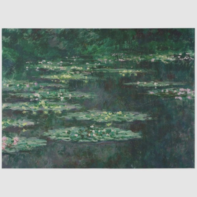 Water Lilies (by Claude Monet) Tissue Paper (Front)