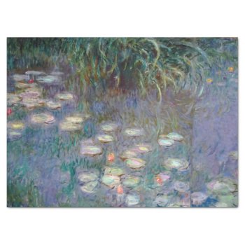 Water Lilies By Claude Monet Tissue Paper by lazyrivergreetings at Zazzle