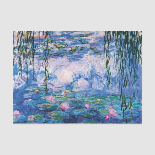 Water Lilies by Claude Monet  Tissue Paper (Front)
