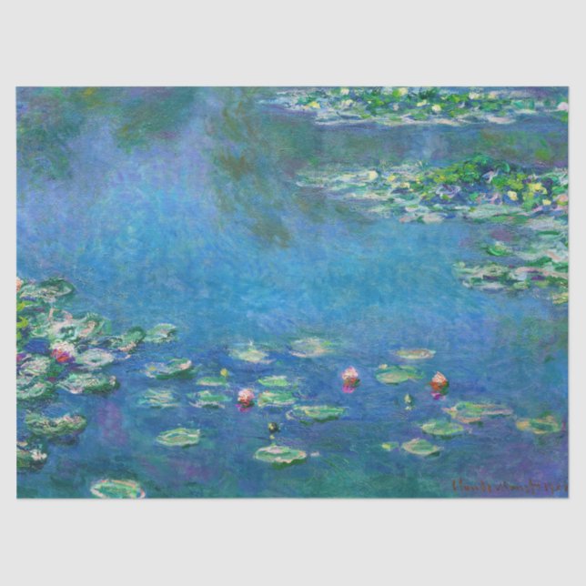 Water Lilies by Claude Monet Tissue Paper (Front)