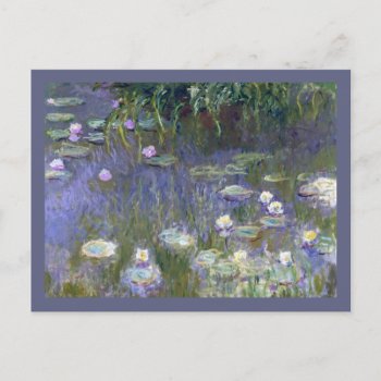 Water Lilies By Monet Postcard by lazyrivergreetings at Zazzle