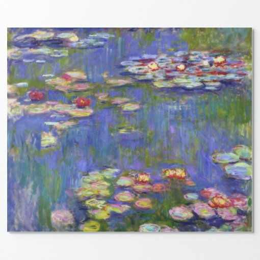 Water Lilies by Monet Wrapping Paper | Zazzle