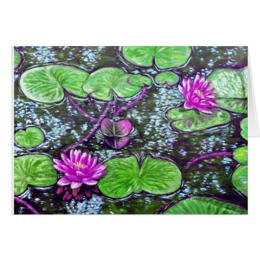 Water Lilies Card (Front Horizontal)