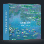 Water Lilies, Claude Monet  3 Ring Binder<br><div class="desc">“One instant, one aspect of nature contains it all, ” said Claude Monet, referring to his late masterpieces, the water landscapes that he produced at his home in Giverny between 1897 and his death in 1926. In this spatially ambiguous canvas, the artist looked down, focusing solely on the surface of...</div>