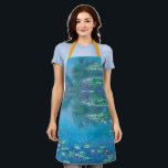 Water Lilies, Claude Monet  Apron<br><div class="desc">“One instant, one aspect of nature contains it all, ” said Claude Monet, referring to his late masterpieces, the water landscapes that he produced at his home in Giverny between 1897 and his death in 1926. In this spatially ambiguous canvas, the artist looked down, focusing solely on the surface of...</div>