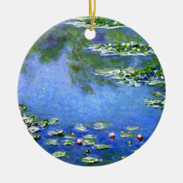 Water Lilies, Claude Monet Ceramic Ornament (Front)