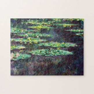 Water Lilies Claude Monet cool, old, master, maste Puzzle