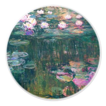 Water Lilies Claude Monet Fine Art Ceramic Knob by monetart at Zazzle