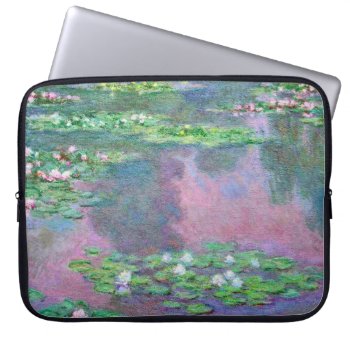 Water Lilies Claude Monet Fine Art Laptop Sleeve by monet_paintings at Zazzle