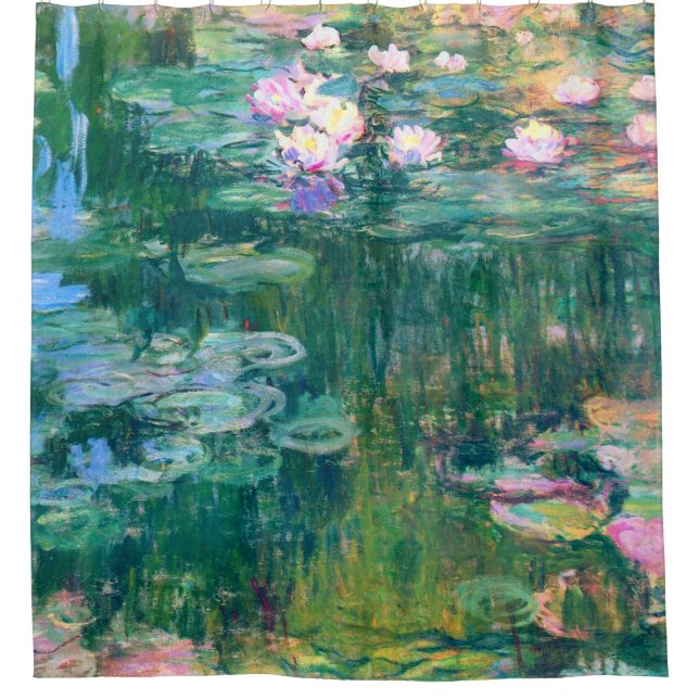 Water Lilies Claude Monet Fine Art Shower Curtain (Front)