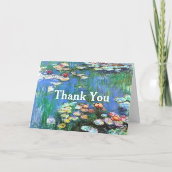 Water Lilies Claude Monet Fine Art Thank You by monet_paintings at Zazzle