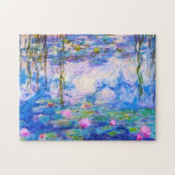 Water Lilies Claude Monet Jigsaw Puzzle by TheGreatestTattooArt at Zazzle