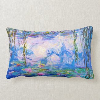 Water Lilies Claude Monet Lumbar Pillow