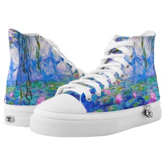 Water Lilies Claude Monet painting High-Top Sneakers