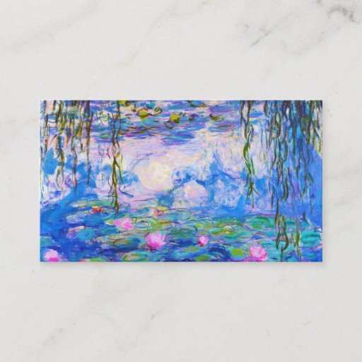 Customizable Water Lilies Claude Monet painting old master Business Card