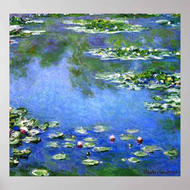 Water Lilies, Claude Monet Poster (Front)