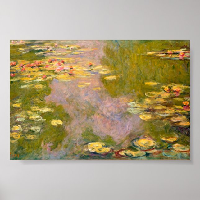 Water Lilies - Claude Monet Poster  (Front)
