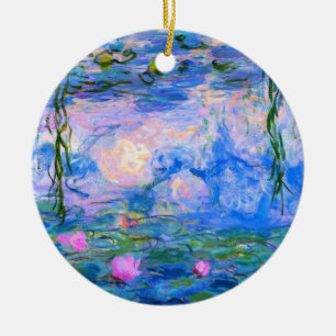 Water Lilies Claude Monet Restored Ceramic Ornament