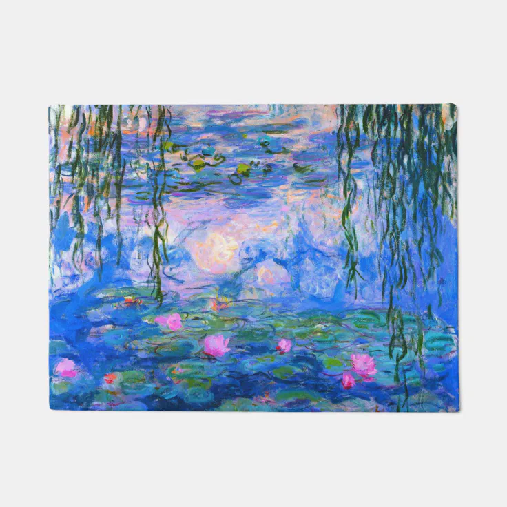 Water Lilies Claude Monet Restored Doormat | Zazzle