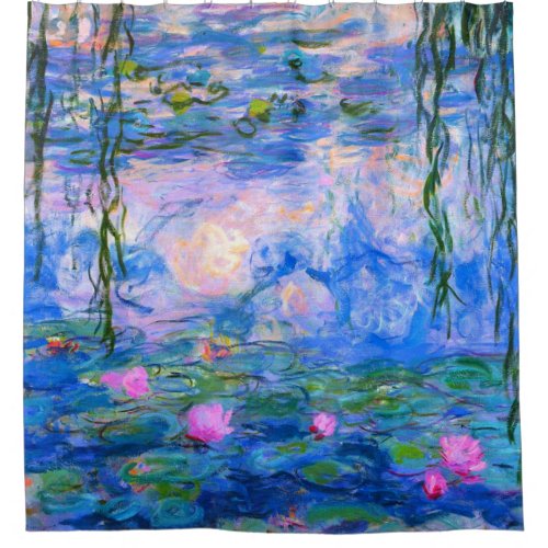 Water Lilies Claude Monet Restored Shower Curtain