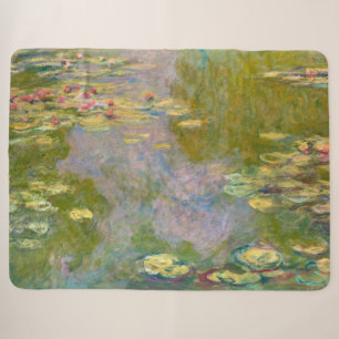 Water Lilies Claude Monet Sherpa Blanket