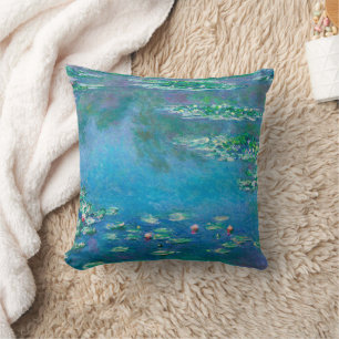 Water Lilies, Claude Monet Throw Pillow