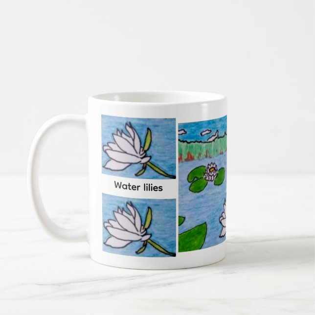 Water lilies coffee mug (Left)