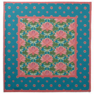 Water Lilies, Dragonflies: Set of Cloth Napkins