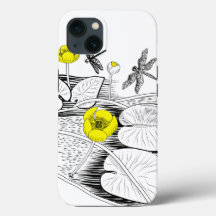 Water-lilies engraving
