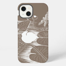 Water-lilies engraving