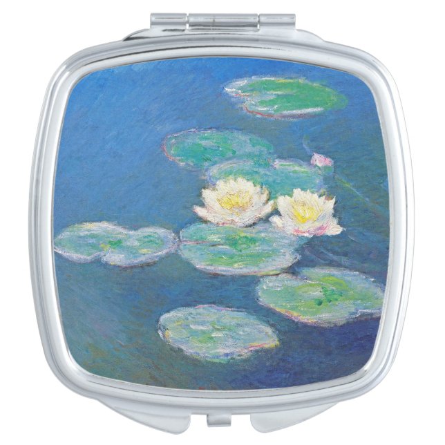 Water Lilies, Evening Effect by Monet Makeup Mirror (Front)