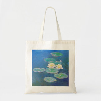White Water Lily Bags Handbags Zazzle Water Lilies Evening Effect By Monet Tote Bag