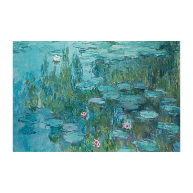 Water Lilies, Fine Art Oil Painting, Claude Monet (Front)