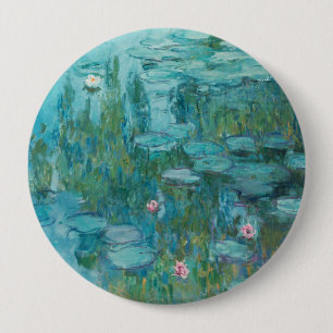 Water Lilies, Fine Art Oil Painting, Claude Monet Button