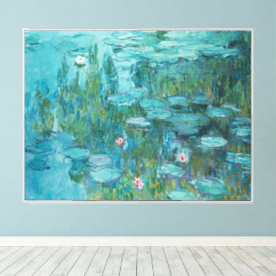 Water Lilies, Fine Art Oil Painting, Claude Monet Canvas Print