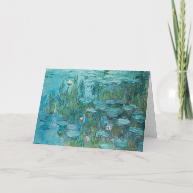 Water Lilies, Fine Art Oil Painting, Claude Monet Card (Front)