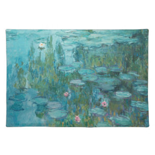 Water Lilies, Fine Art Oil Painting, Claude Monet Cloth Placemat