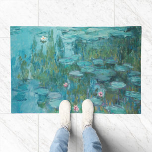 Water Lilies, Fine Art Oil Painting, Claude Monet Doormat